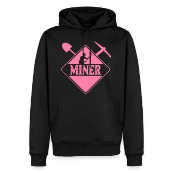 Miners Mining Mining Miner Mine - Men’s Premium Organic Hoodie - black - Front - Nico (187cm)