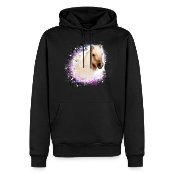 haflinger, horse, graffiti, landscape, pony - Men’s Premium Organic Hoodie - black - Front - Nico (187cm)