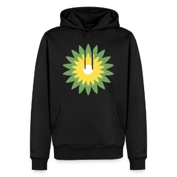 flower - Men’s Premium Organic Hoodie - black - Front - Nico (187cm)