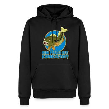 Fisch Vegan - Männer Premium Bio Hoodie - Schwarz - Vorne - Nico (187cm)