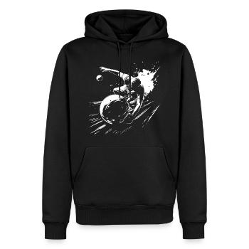 Graphiques de bowling - Sweat à capuche Premium bio Homme - noir - Devant - Nico (187cm)