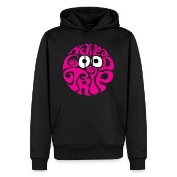 Gute Reise have a good trip Urlaub Erfahrung pink  - Männer Premium Bio Hoodie - Schwarz - Vorne - Nico (187cm)