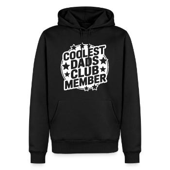 Super Papa Club - Männer Premium Bio Hoodie - Schwarz - Vorne - Nico (187cm)