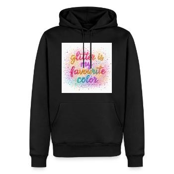 Les paillettes sont ma couleur préférée - Sweat à capuche Premium bio Homme - noir - Devant - Nico (187cm)