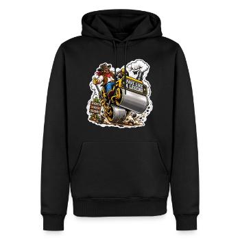 Pope comme une légende - Sweat à capuche Premium bio Homme - noir - Devant - Nico (187cm)