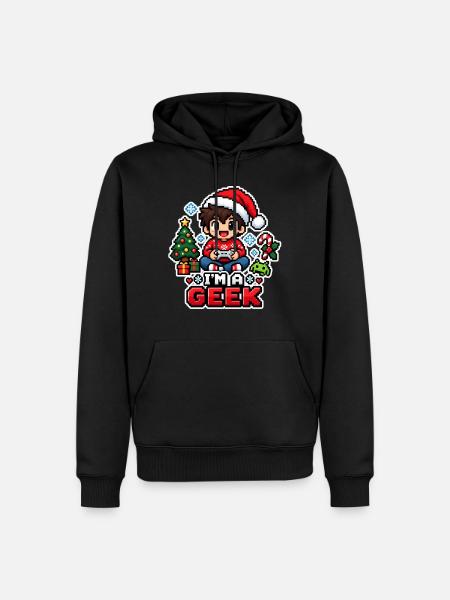 ICH BIN EIN GEEK - Gamer Noël - Männer Premium Bio Hoodie - Schwarz