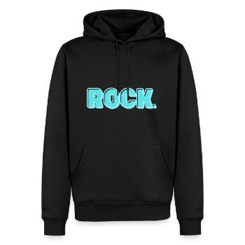 ROCK. - Retro Musiker Konzert - Männer Premium Bio Hoodie - Schwarz - Vorne - Nico (187cm)