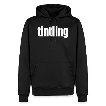 Tattoo gift, tattoo tintling lettering - Men’s Premium Organic Hoodie - black - Front - Nico (187cm)