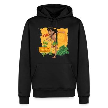 Das Dschungelbuch Mogli Am Rennen - Männer Premium Bio Hoodie - Schwarz - Vorne - Nico (187cm)