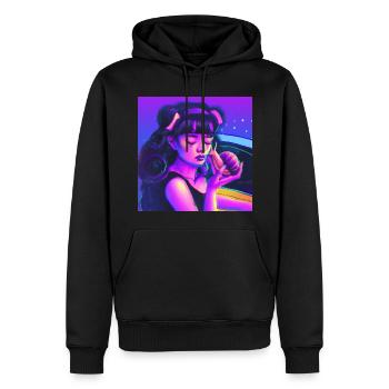 Modern snail love - Men’s Premium Organic Hoodie - black - Front - Nico (187cm)