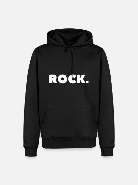 ROCK. - Musiker Konzert - Männer Premium Bio Hoodie - Schwarz