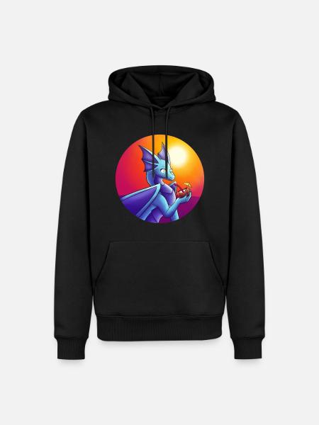 Sommer Blauer Drache - Männer Premium Bio Hoodie - Schwarz