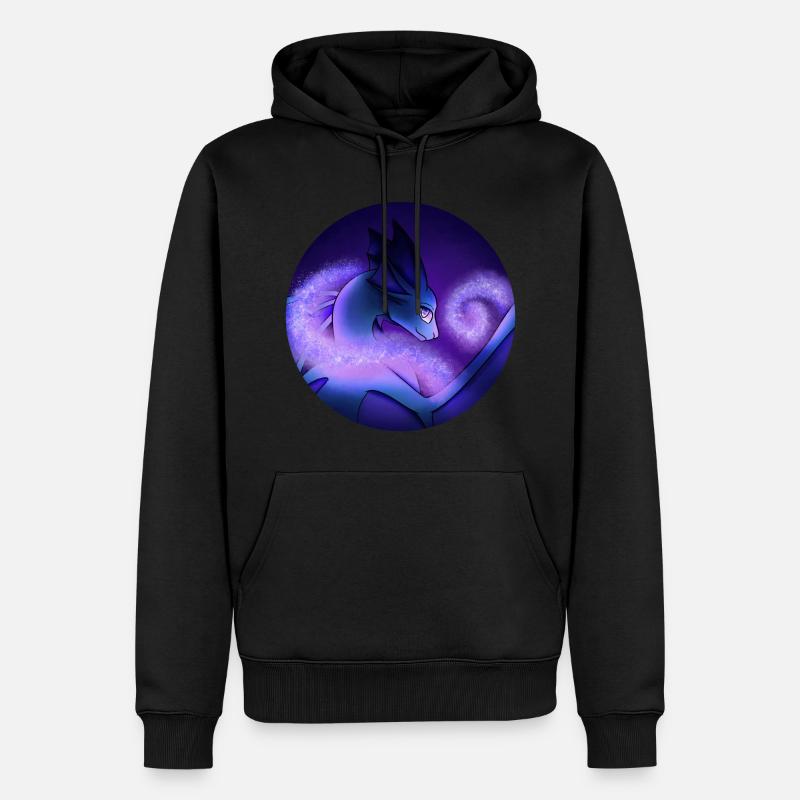 Sternenstaub-Drache - Männer Premium Bio Hoodie - Schwarz
