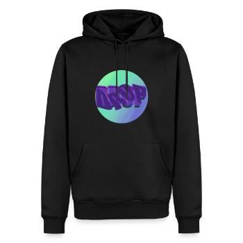 DROP - I wait for the Drop - Men’s Premium Organic Hoodie - black - Front - Nico (187cm)