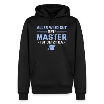 Master Studium Bestandene Masterprüfung - Männer Premium Bio Hoodie - Schwarz - Vorne - Nico (187cm)