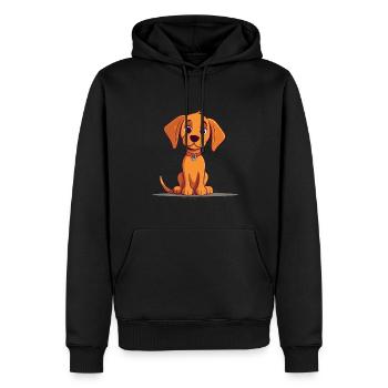Niedliches Hundedesign für Hundebesitzer - Männer Premium Bio Hoodie - Schwarz - Vorne - Nico (187cm)