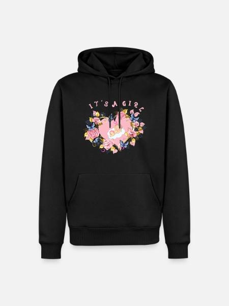 It's a girl Birth Daughter Baby Shower Baby Shower - Men’s Premium Organic Hoodie - black