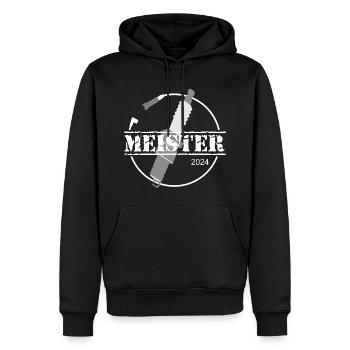 KFZ Meister 2024 - Männer Premium Bio Hoodie - Schwarz - Vorne - Nico (187cm)