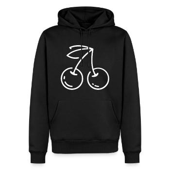 KIRSCHEN KIRSCHE FRUCHT OBST BAUM SAUER PAAR ROT - Männer Premium Bio Hoodie - Schwarz - Vorne - Nico (187cm)