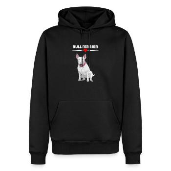 Bull terrier - Men’s Premium Organic Hoodie - black - Front - Nico (187cm)