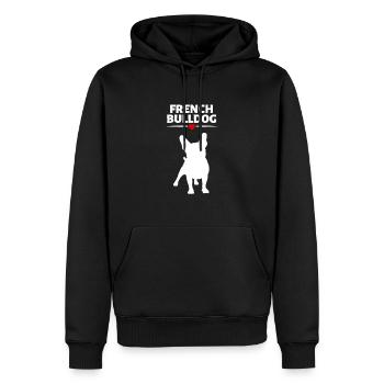french bulldog - Männer Premium Bio Hoodie - Schwarz - Vorne - Nico (187cm)