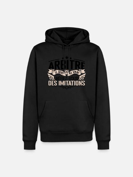 Arbitre cadeau Arbitre le vrai Arbitre - Sweat à capuche Premium bio Homme - noir