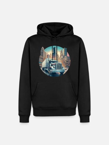 Camion américain - Sweat à capuche Premium bio Homme - noir