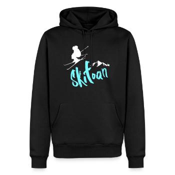 skifahren skifoan - Männer Premium Bio Hoodie - Schwarz - Vorne - Nico (187cm)