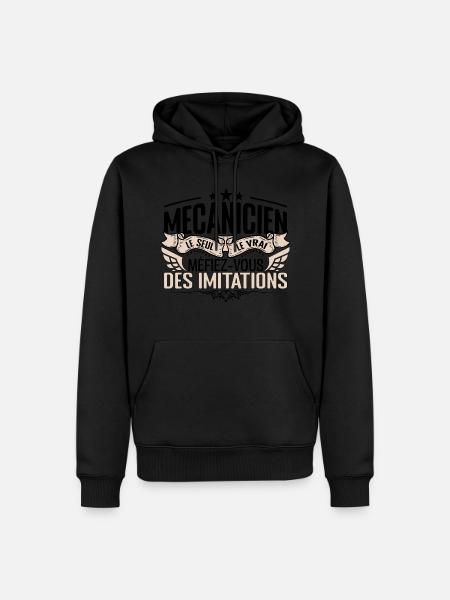 Mécanicien cadeau Mécanicien le vrai Mécanicien - Sweat à capuche Premium bio Homme - noir