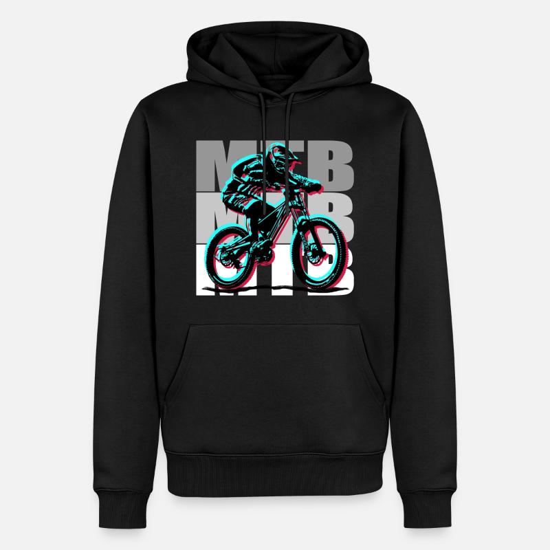 Vélo VTT - Sweat à capuche Premium bio Homme - noir