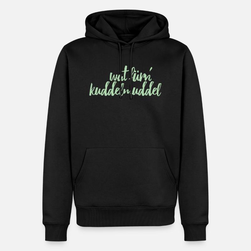 wat fürn kuddelmuddel - Männer Premium Bio Hoodie - Schwarz