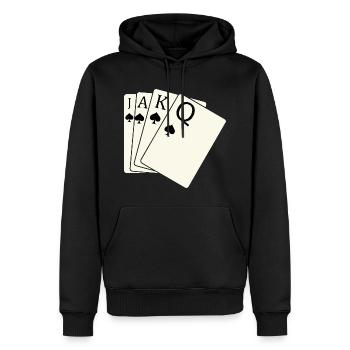 Spades Card Game at Casino Gaming - Men’s Premium Organic Hoodie - black - Front - Nico (187cm)
