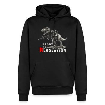T-Rex ar15 Rifle Revolution - Men’s Premium Organic Hoodie - black - Front - Nico (187cm)