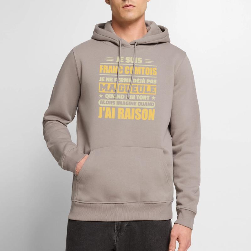 Franc comtois je ferme pas ma gueule franche comté Sweat à capuche Premium bio Homme