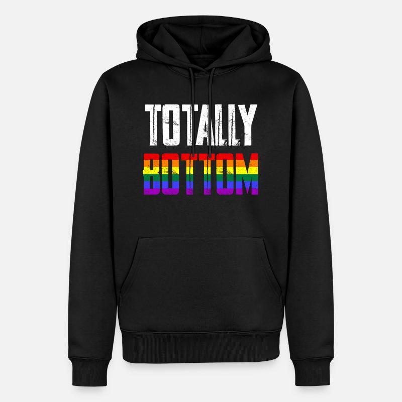 Totalement en bas - Sweat à capuche Premium bio Homme - noir