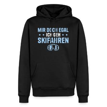 Skifahren Wintersport Skifahrer Geschenkidee - Männer Premium Bio Hoodie - Schwarz - Vorne - Nico (187cm)