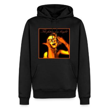 Die Zukunft ist so strahlend - Männer Premium Bio Hoodie - Schwarz - Vorne - Nico (187cm)