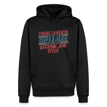 Instructeur de conduite Superhero Auto-école - Sweat à capuche Premium bio Homme - noir - Devant - Nico (187cm)