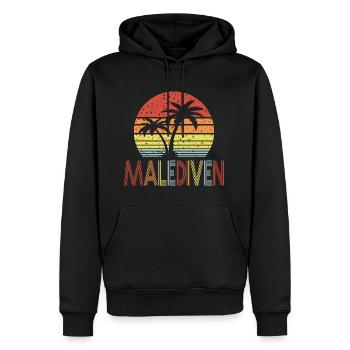 Malediven - Männer Premium Bio Hoodie - Schwarz - Vorne - Nico (187cm)