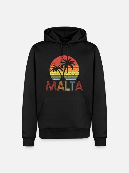 Malta - Men’s Premium Organic Hoodie - black