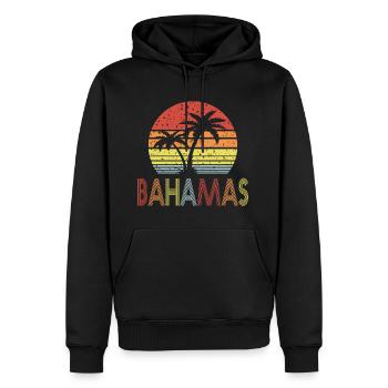 Bahamas - Männer Premium Bio Hoodie - Schwarz - Vorne - Nico (187cm)