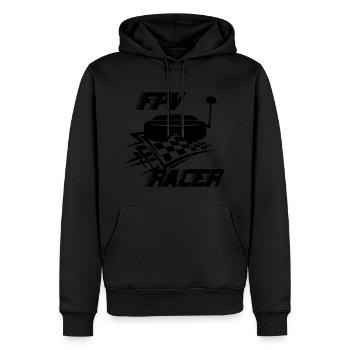 FPV Racer - Männer Premium Bio Hoodie - Schwarz - Vorne - Nico (187cm)
