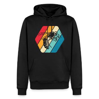 Guêpe frelon Insecte Nature Rétro - Sweat à capuche Premium bio Homme - noir - Devant - Nico (187cm)