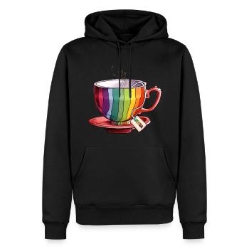LGBTQIA+ LGBTQ LGBT Gay Pride LGBTea - Männer Premium Bio Hoodie - Schwarz - Vorne - Nico (187cm)