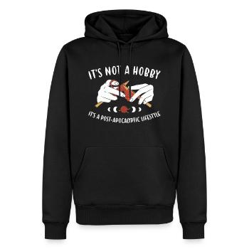 C’est une compétence de vie post-apocalyptique Tricot - Sweat à capuche Premium bio Homme - noir - Devant - Nico (187cm)
