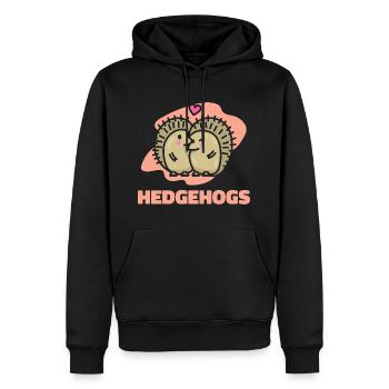 Valentinstag Geschenk Igel - Männer Premium Bio Hoodie - Schwarz - Vorne - Nico (187cm)