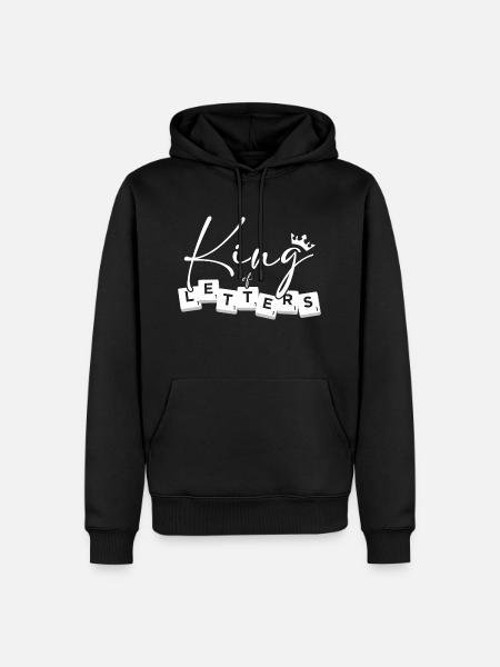 Scrabble King Of Letters - Männer Premium Bio Hoodie - Schwarz