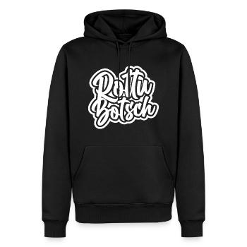 ROTTU BOTSCH - Männer Premium Bio Hoodie - Schwarz - Vorne - Nico (187cm)