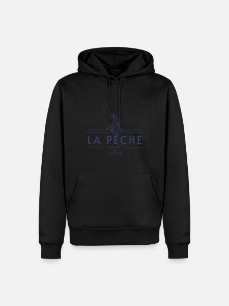 SAISON DE LA PÊCHE - Sweat à capuche Premium bio Homme - noir