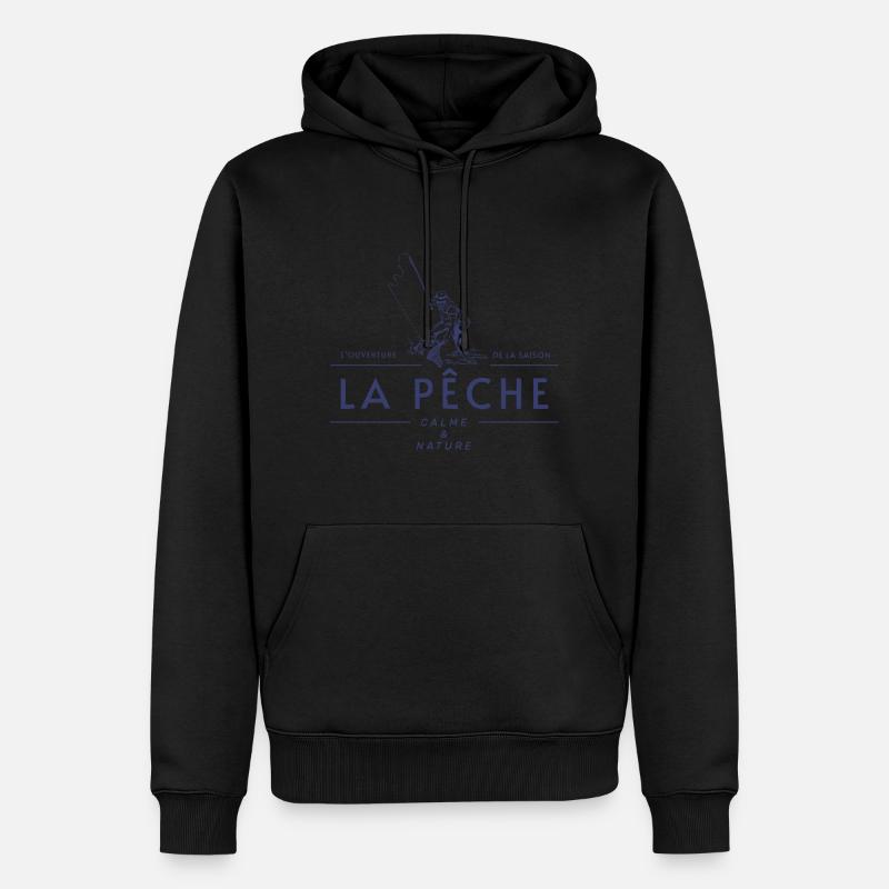 SAISON DE LA PÊCHE - Sweat à capuche Premium bio Homme - noir